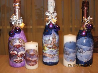 декупаж свечи 1