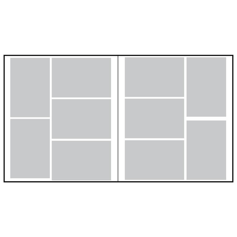 Возможное расположение фото в альбомах на 400, 500 и 600 фото