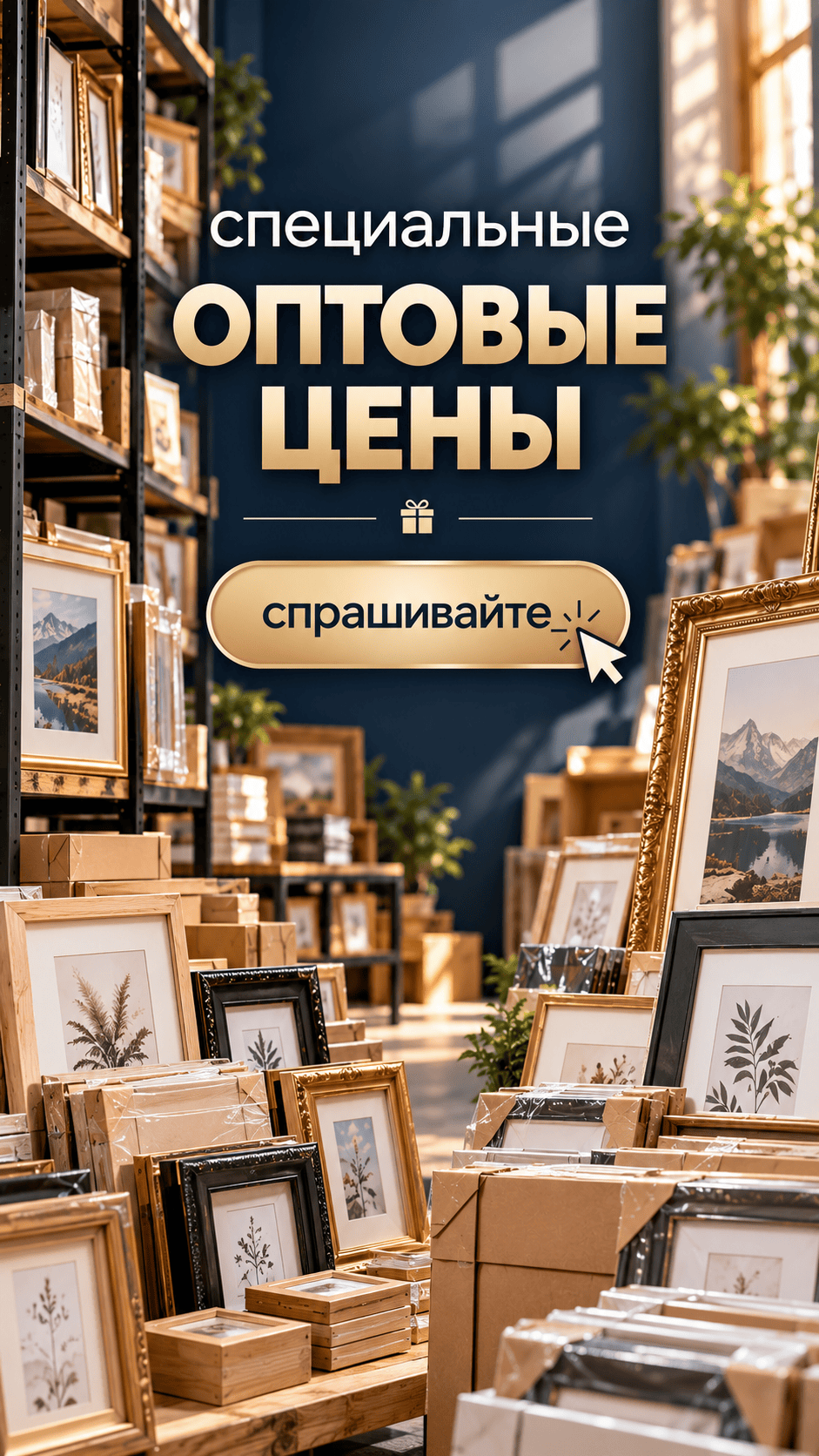 спрашивайте цены на рамки оптом