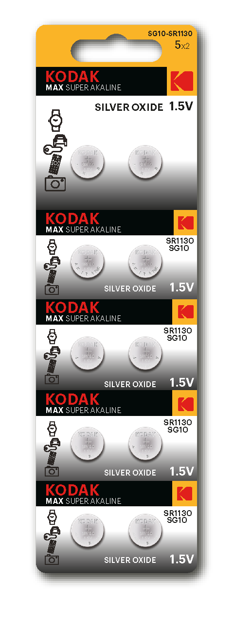 23970-Батарейка KODAK SG10 (389) SR1130, SR54 MAX SILVER OXID-1
