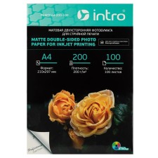 фотобумага intro mtda4-200-100 матовая двусторонняя 200g/м2 а4 100 л - арт. [24217] - фото 1