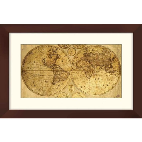Декор в раме fp0883 world map 40x60см с петл. для навески - арт. [13632] - фото 1
