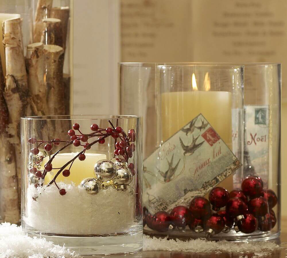 свечи в вазе