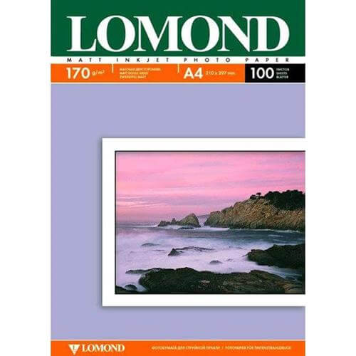 [23433] Lomond 0102006 Бумага IJ A4 100л 2-х ст. матовая 170 г/м.кв