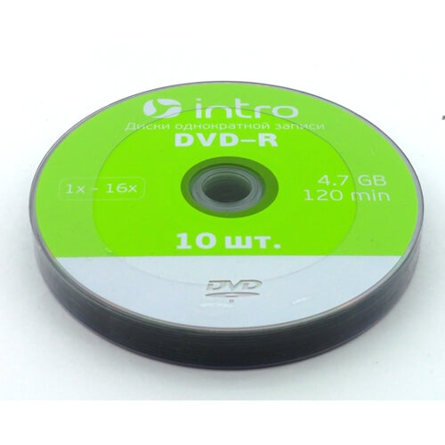 Диск Intro DVD-R INTRO 16x 4.7GB Shrink 10
